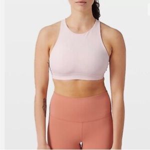 Lululemon high neck energy bra light pink size 8